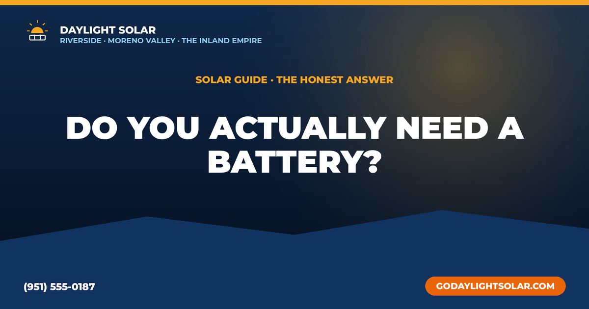 Do You Actually Need a Battery? The Honest Answer for SCE Customers